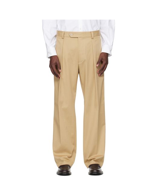 Boss Natural Beckham Edition Stretch Cotton Trousers for men