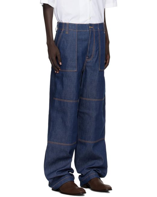 Pantalon Bleu En Denim Acne pour homme en coloris Blue