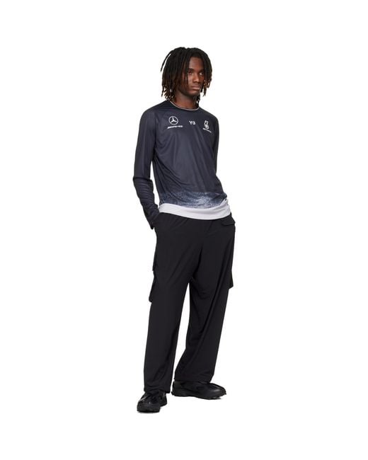 Y-3 Black Ut Straight Cargo Pants for men