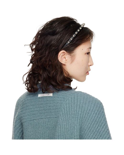 Toga Blue Leather Headband