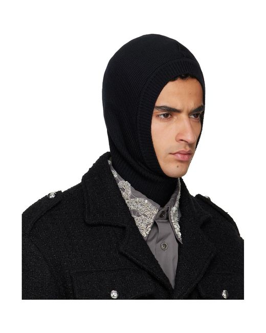 Ernest W. Baker Black Wool Balaclava for men