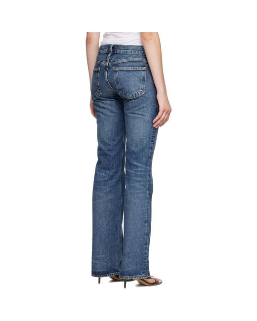 Agolde Blue Low Rise Boot Jeans