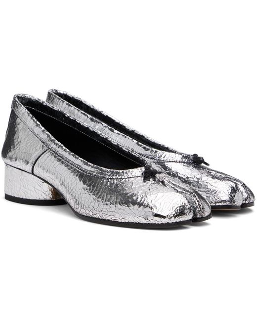 Maison Margiela シルバー Tabi Broken Mirror ヒール Black