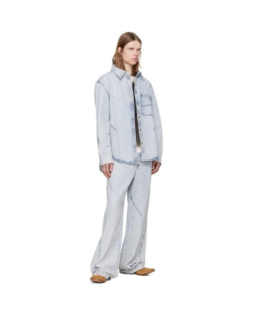 Louis-Gabriel Nouchi Blue Denim Shirt for men