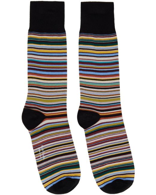 Paul Smith Blue Three-pack Multicolor Socks for men