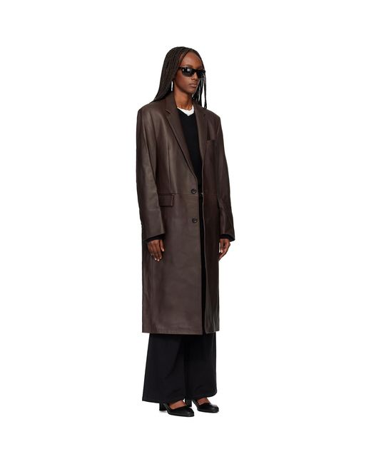 TONYWACK Black Naked Single Lamb Leather Coat