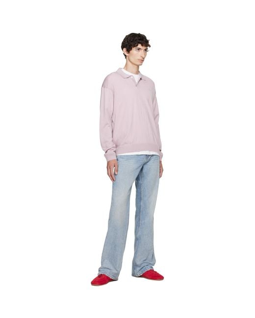 Maison Kitsuné Purple Profile Fox Comfort Polo for men