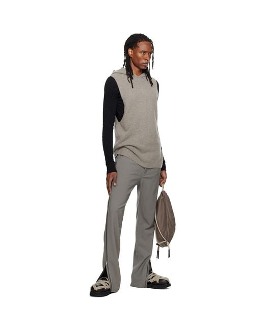 Rick Owens Black Tower Tank Hoodie for men