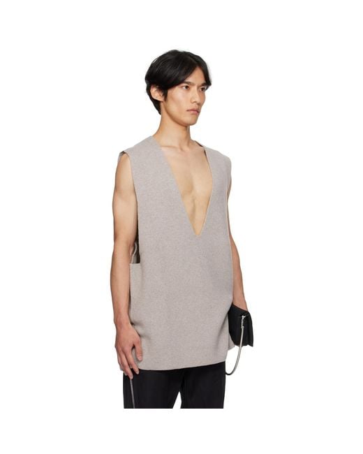 Rick Owens Multicolor Off- Concordians V Tank Sweater Vest for men