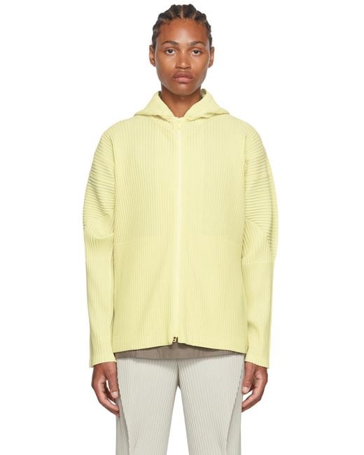 Homme Plissé Issey Miyake Multicolor Yellow Monthly Color July Hoodie for men