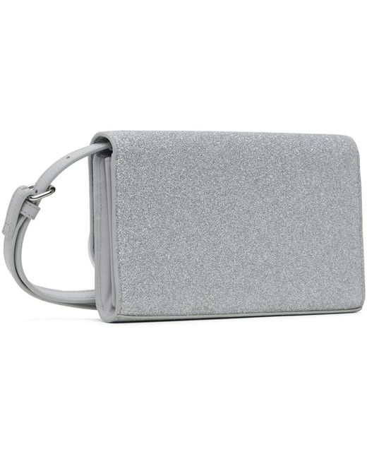 DIESEL Black Silver 1dr Wallet Strap Bag