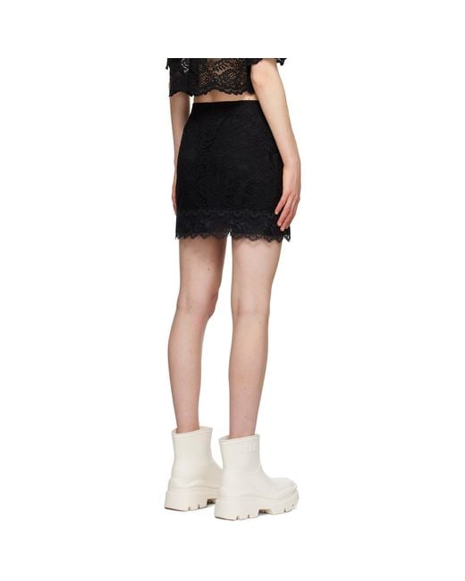 MSGM Black Scalloped Miniskirt