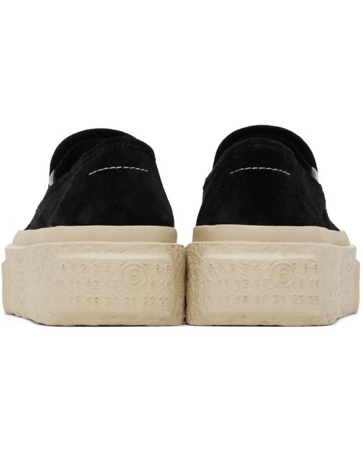 MM6 by Maison Margiela Suede Platform Slip-On Sneakers in  display picture 3