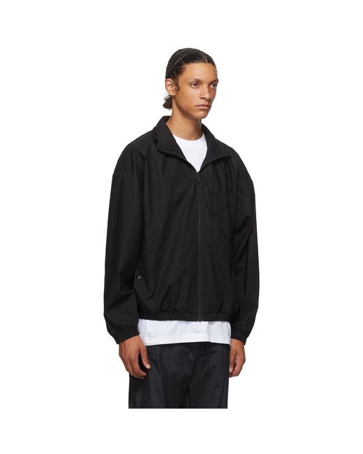 Marcelo Burlon Black Logo Tech Track Jacket for men