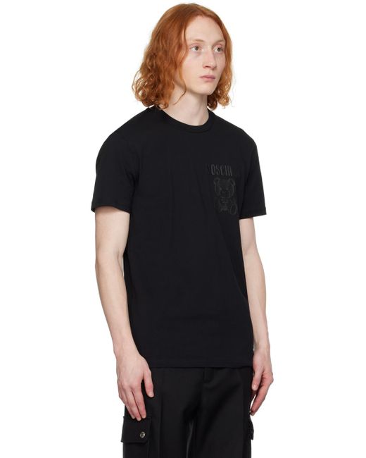 Moschino Black Bonded T-shirt for men