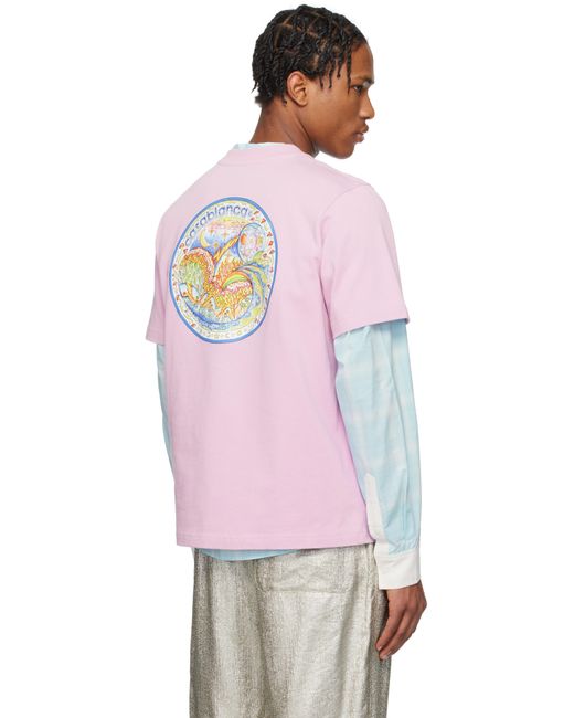 Casablanca Pink 'The Four Elements' T-Shirt for men