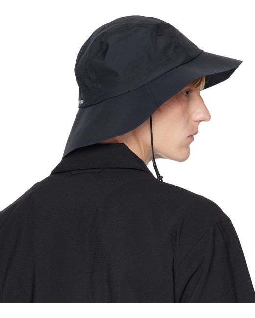 メンズ Snow Peak ブラック Gore-Tex レインハット Black