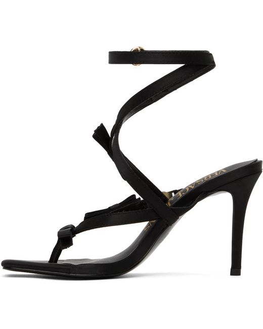 Sandales à talon aiguille emily noires Versace en coloris Black