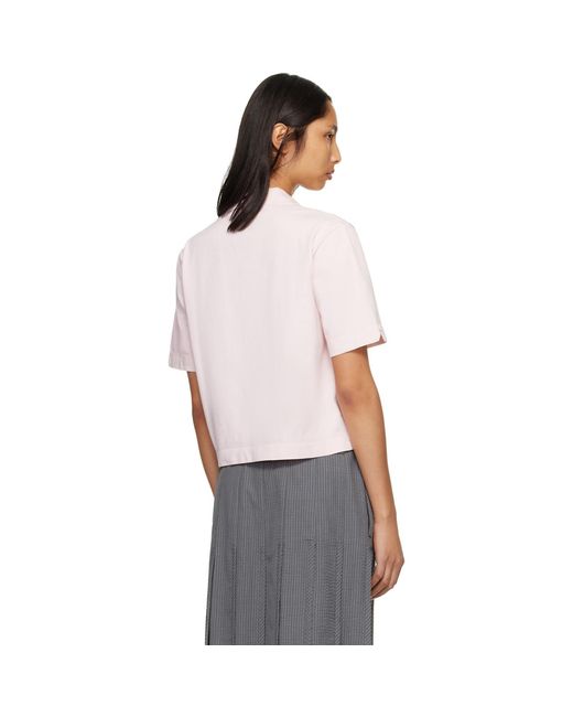 Thom Browne White Overdyed 4-Bar Jersey Polo