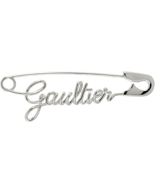 Jean Paul Gaultier Black 'The-Tone Gaultier Safety Pin' Single Earring for men