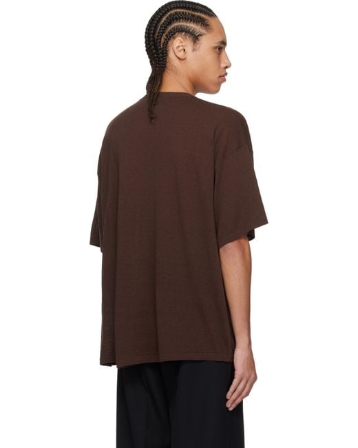 The Row Brown Stockton Silk-Bourette T-Shirt for men