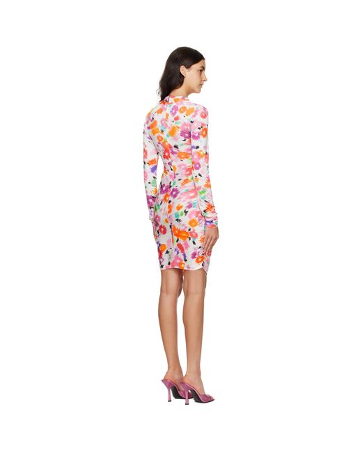 MSGM Black Print Minidress
