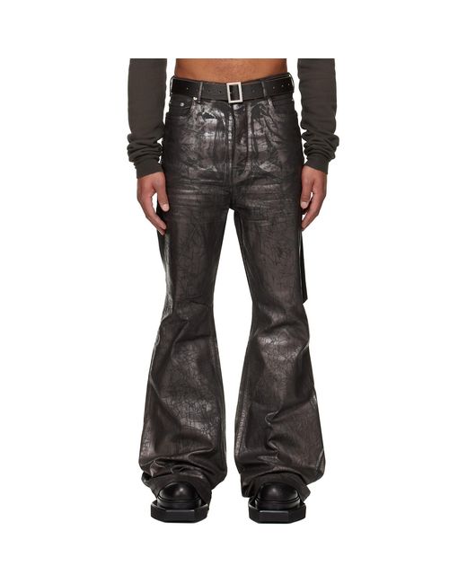 Rick Owens Black Concordians Bolan Bootcut Jeans for men