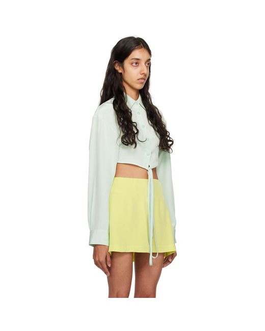 Chemise Écourtée Bleue Christopher Esber en coloris Yellow