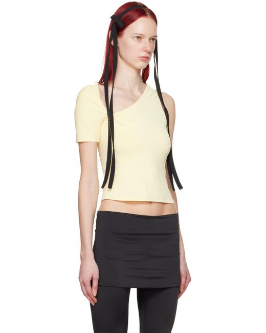 T-shirt galway jaune Sandy Liang en coloris Black