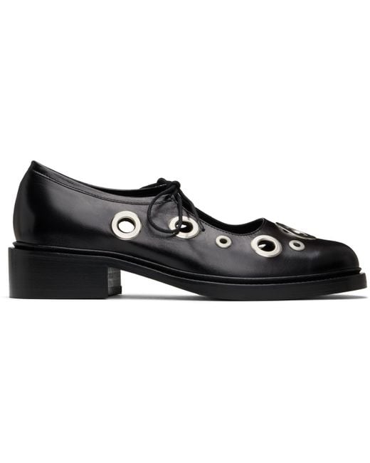 Nicole Saldanã Black Fabiana Eyelet Loafers