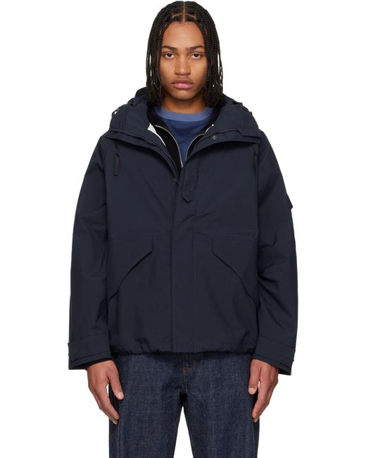 Nanamica Blue 2L Nylon Gore-Tex Cruiser Jacket for men