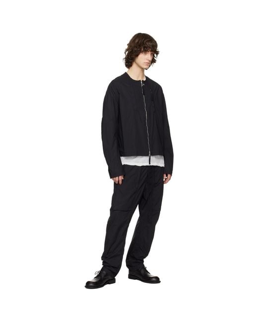 Thom Krom Black Bomber Jacket for men