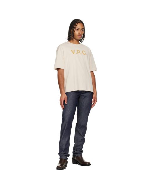 A.P.C. Multicolor Off- Flocked T-Shirt for men