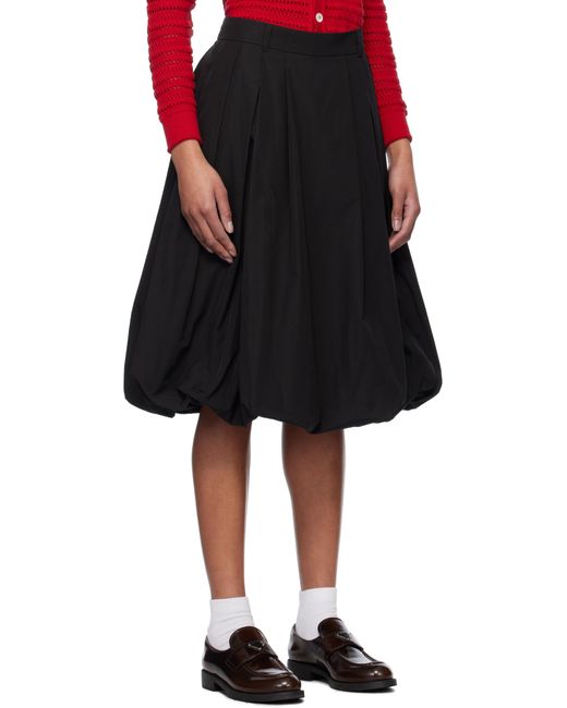 DUNST Black Balloon Midi Skirt