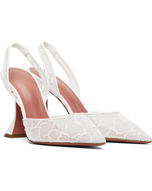AMINA MUADDI Black Holli Lace Sling 95 Heels