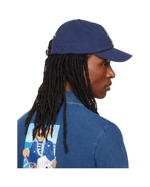 Polo Ralph Lauren Blue Polo Bear Twill Ball Cap for men
