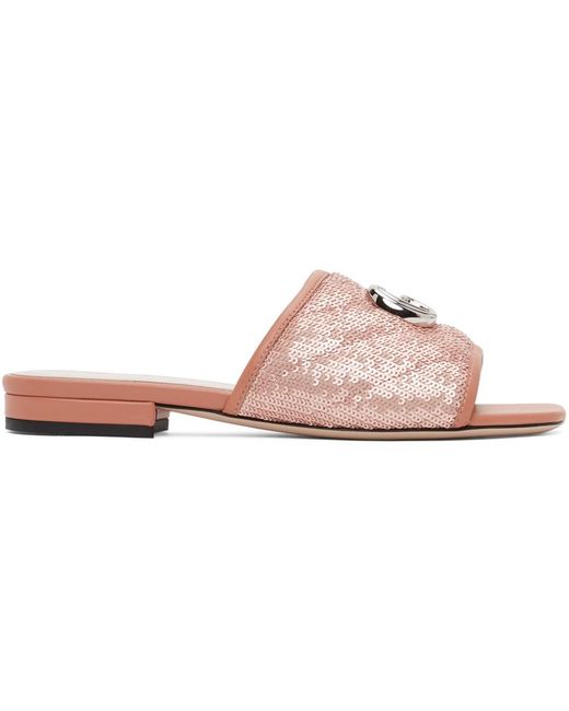 pink sequin slides