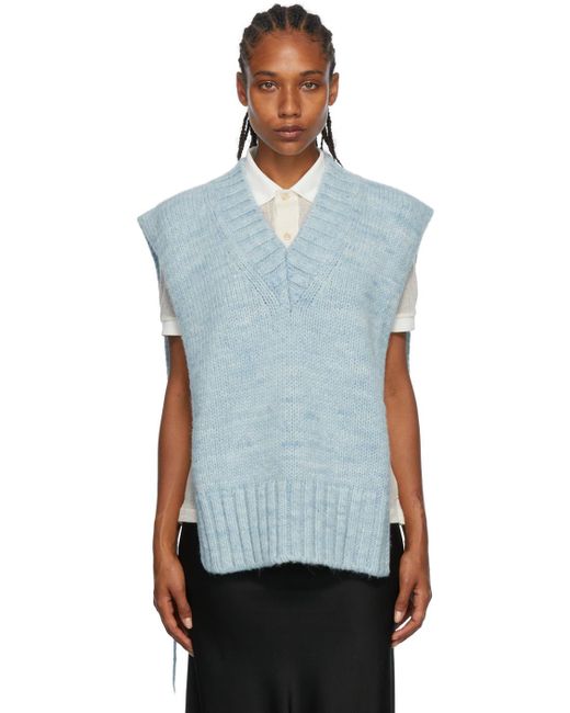 Maison Margiela Blue Botanical Dye Tabard Vest | Lyst