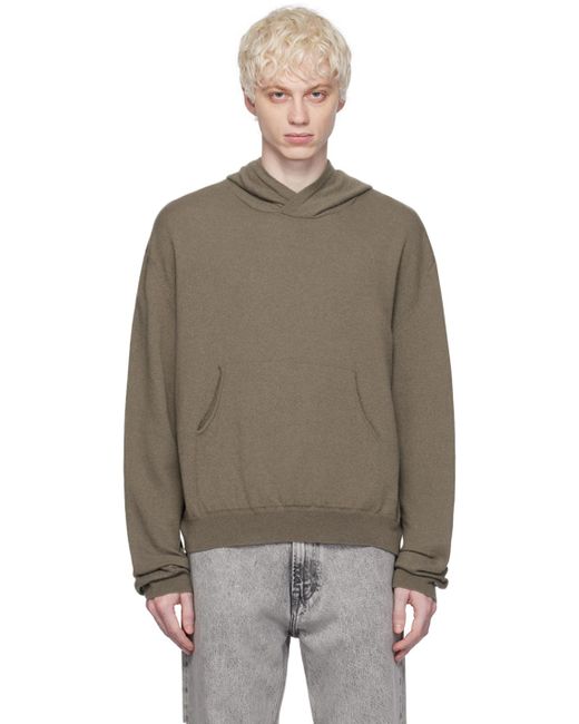Our Legacy Brown Gray Oversized Hoodie for men