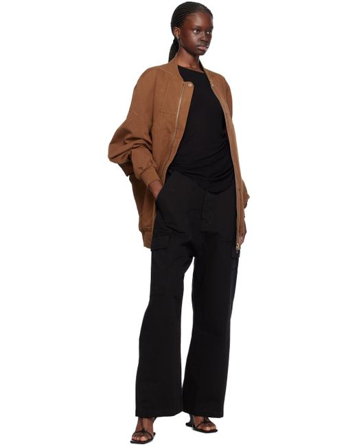 Rick Owens Brown Sphinx Jumbo Bomber Jacket