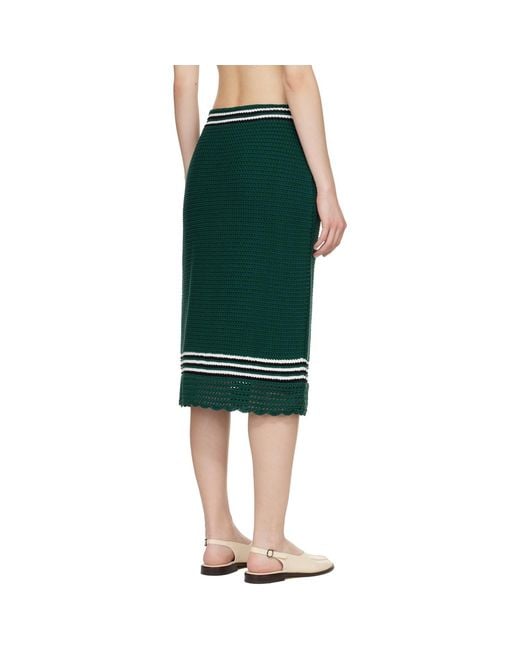 B.B. Wallace Green Kienholz Midi Skirt