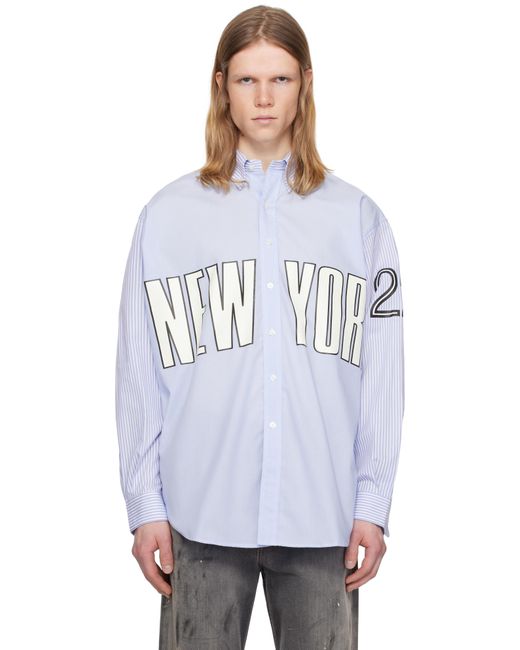 VAQUERA Blue Slouchy Button Down Shirt for men