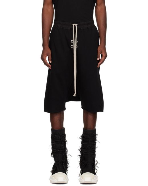 Rick Owens Black Pods Shorts for men
