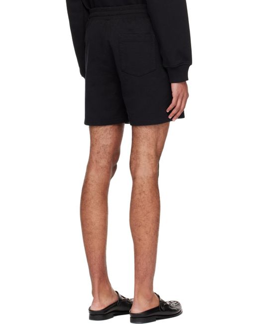 Casablancabrand Black Patch Shorts for men