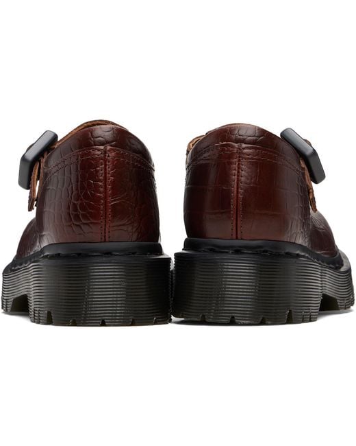 Dr. Martens Black Burgundy Regina Mary Jane Loafers
