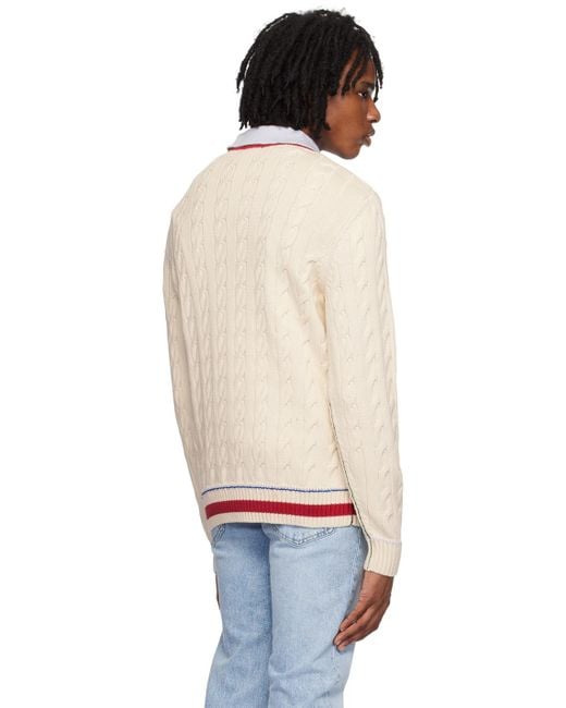 Lacoste Black Off- V-Neck Sweater for men