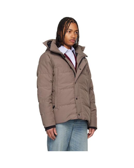Canada Goose Brown Taupe Label' Wyndham Down Jacket for men