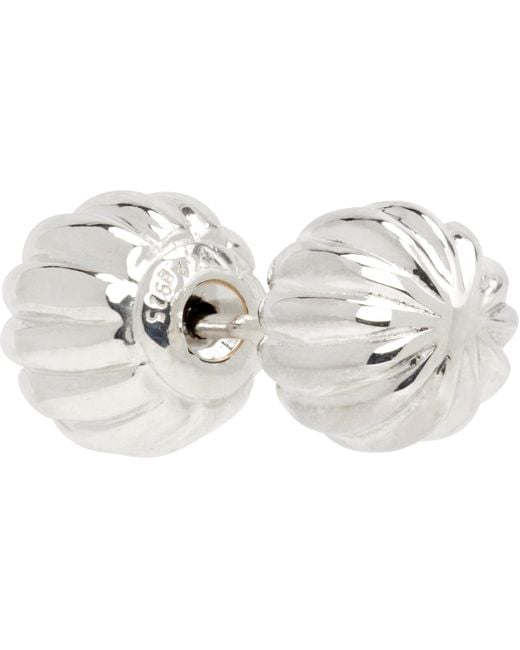 Toga Virilis Ball Pierced Single Earring in Black for Men | Lyst