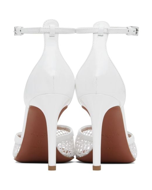 Alaïa White High Fishnet Heels