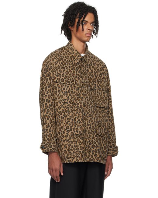 Wacko Maria Leopard Jacket in Brown for Men | Lyst UK
